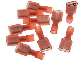 Pack of 10 - Quick Connect Terminal - Female - Red - 18- 22AWG